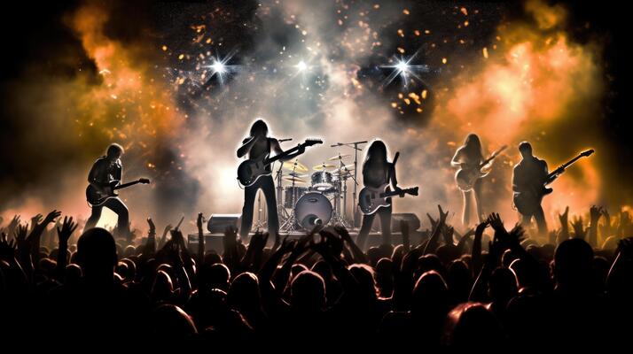 rock-music-concert-background-illustration-ai-generative-free-photo